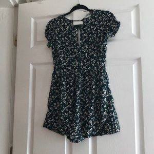 Zara Trafaluc dark green romper, size M
